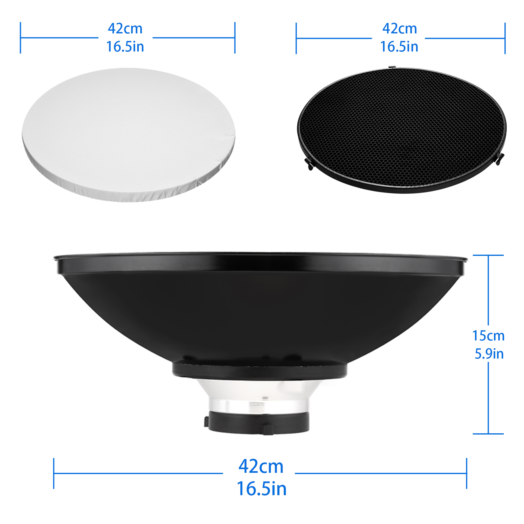 Photography Lighting Beauty Dish - 보웬스 마운트 스튜디오 촬영 스트로브용 반사판