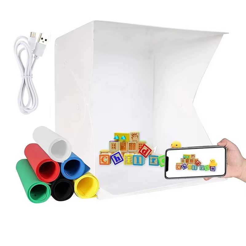 Macro Photography Lighting Kit - 접이식 라이트박스 휴대용 사진 LED 사진