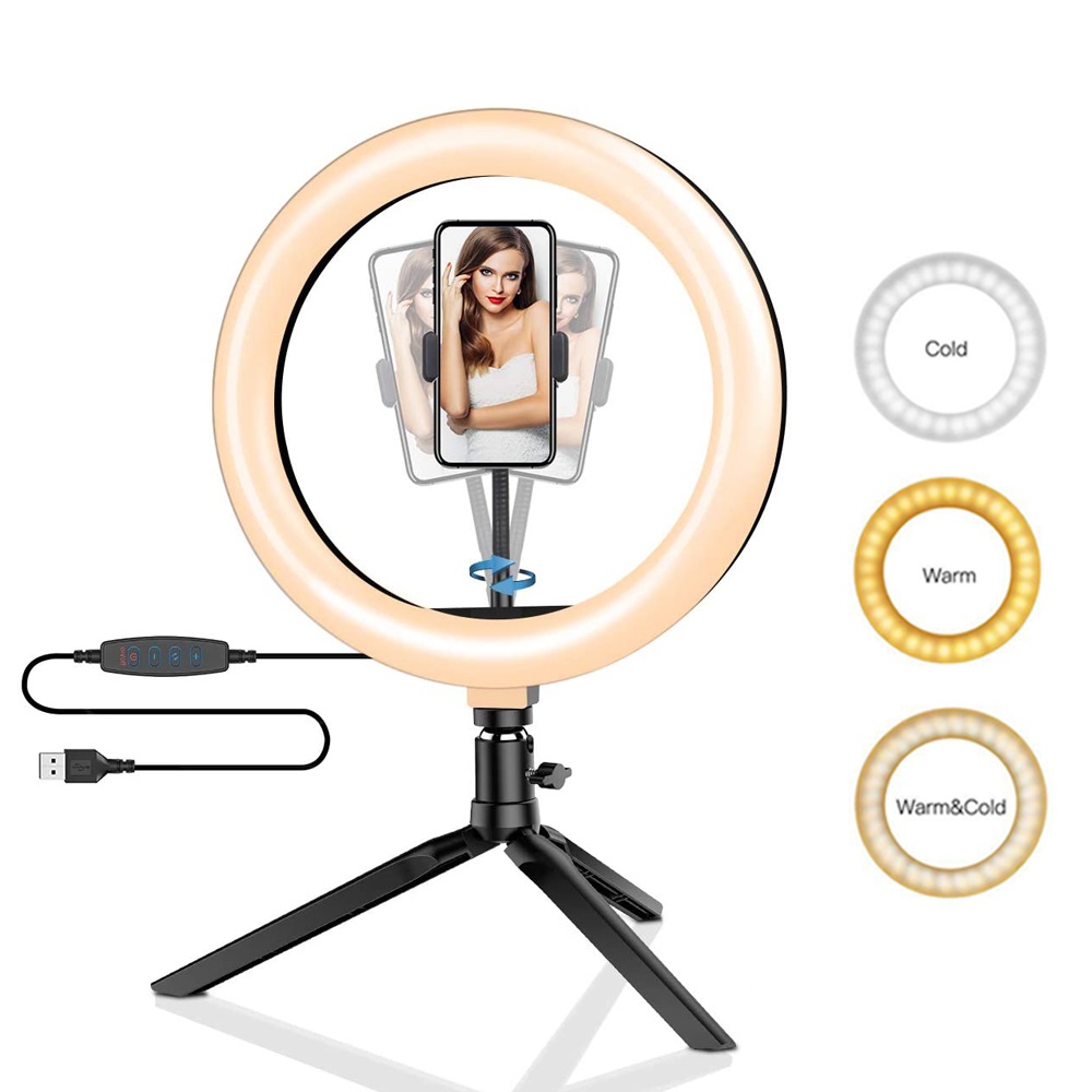 Macro Photography Lighting Kit - 26cm 10 인치 Led 링 Selfie