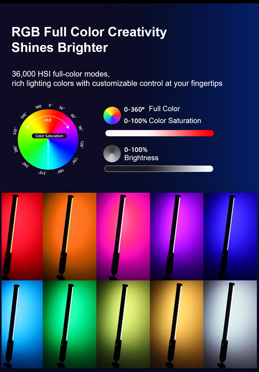 LUXCEO P300 RGB 튜브 5W 380LM 비디 - Photography Lighting Styles 리뷰 및 가격
