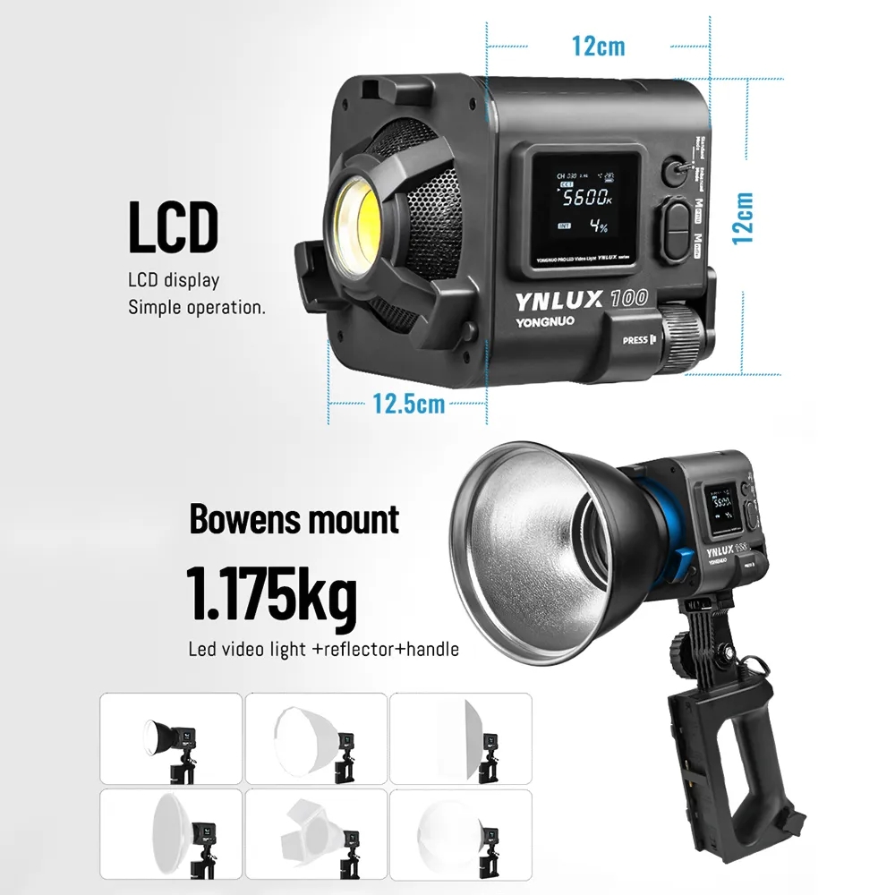 용누오 YNLUX100 100W 3200K-5600K  - Photography Lighting Video 리뷰 및 가격