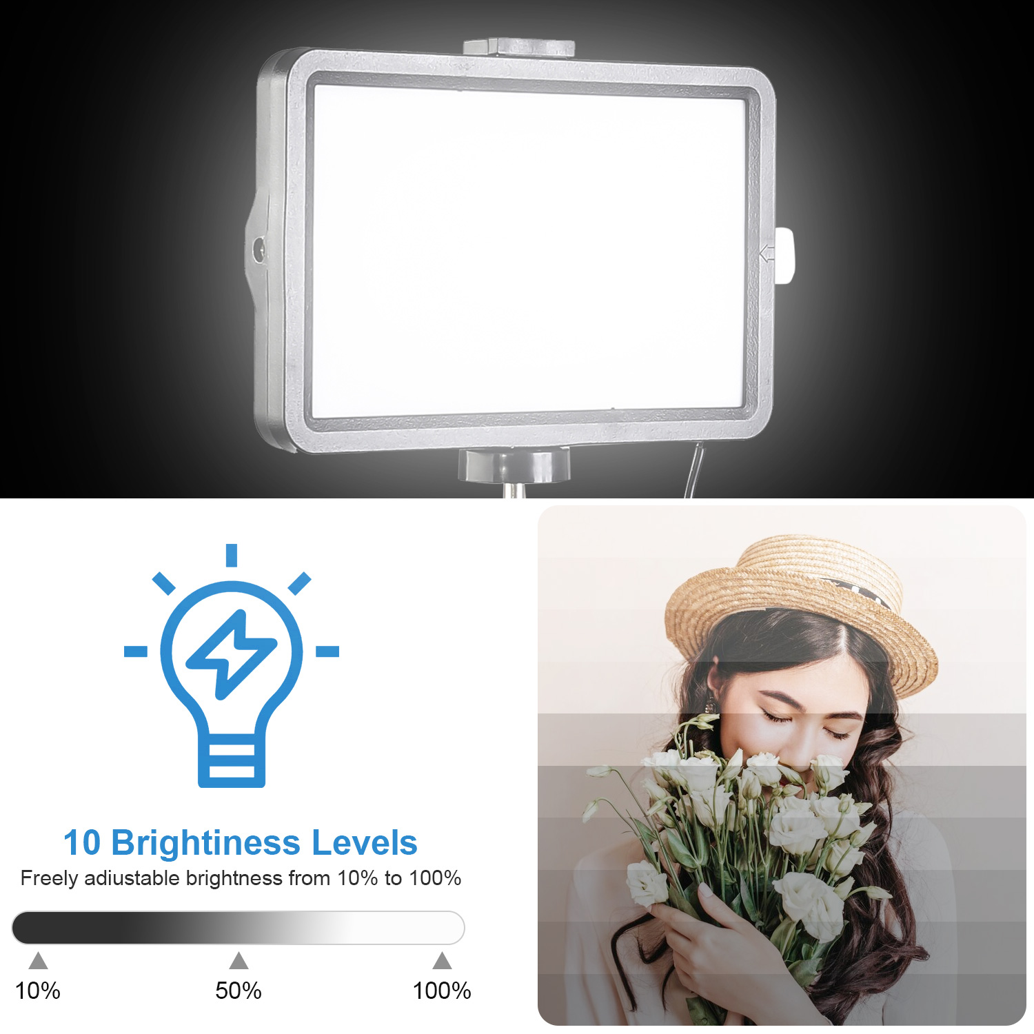 8인치 사각형 LED 조명등(43인치 조절식 스탠드 및 - Photography Lighting Video 리뷰 및 가격