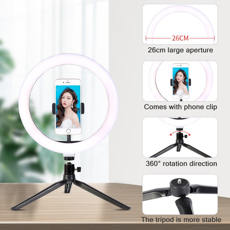 26cm 10 인치 Led 링 Selfie 빛 디 밍이 - Macro Photography Lighting Kit 리뷰 및 가격