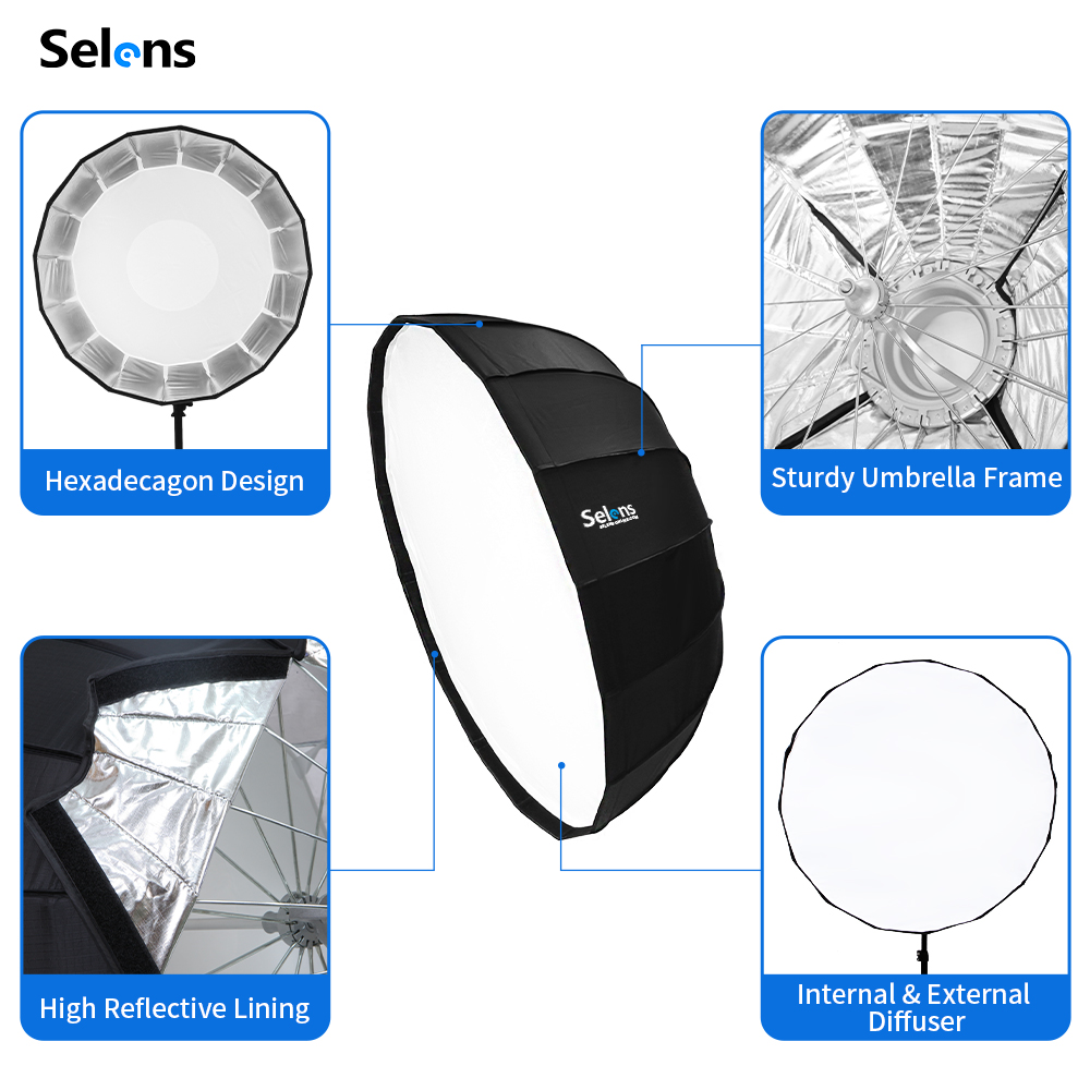 Selens 디퓨저 반사판 포물선 우산 뷰티 접시 소프 - Photography Lighting Beauty Dish 리뷰 및 가격