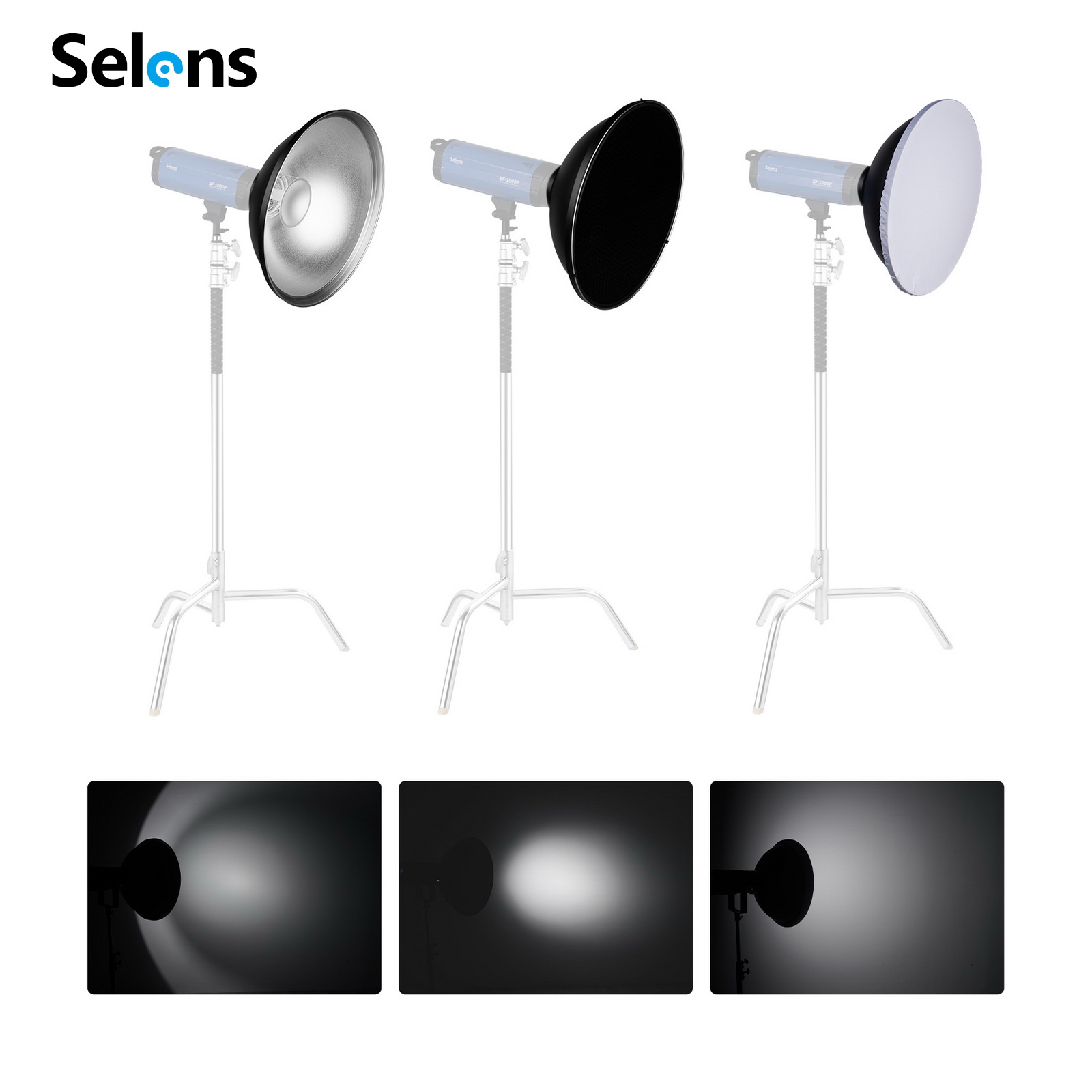 Selens 55cm Silver/White Inter - Photography Lighting Beauty Dish 리뷰 및 가격